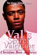 Cover: Val's Secret Valentine (Adeniyi Siblings, #3) - RoseLark Publishing