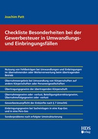Abbildung von: Checkliste Besonderheiten bei der Gewerbesteuer in Umwandlungs- und Einbringungsfällen - HDS