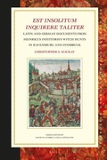 Cover: Est insolitum inquirere taliter - Brill