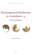 Cover: The Interpersonal Metafunction in 1 Corinthians 1-4 - Brill
