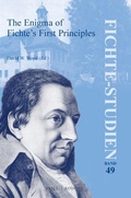 Cover: The Enigma of Fichte's First Principles - Brill