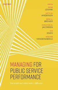 Enlarge image Cover: Managing for Public Service Performance - Oxford University Press