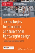 Cover: Technologies for economic and functional lightweight design - Springer Vieweg