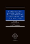 Cover: Yearbook on International Investment Law & Policy 2019 - Oxford University Press