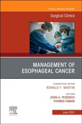 Cover: Management of Esophageal Cancer, An Issue of Surgical Clinics: Volume 101-3 - Elsevier
