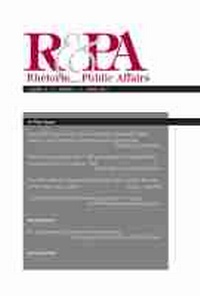Abbildung von: Rhetoric & Public Affairs 22, No. 1 - Michigan State University Press