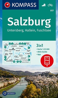 Abbildung von: KOMPASS Wanderkarte 017 Salzburg, Untersberg, Hallein, Fuschlsee 1:25.000 - KOMPASS-Karten