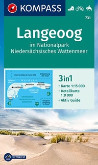 Abbildung von: KOMPASS Wanderkarte 731 Langeoog im Nationalpark Niedersächsisches Wattenmeer 1:15.000 - KOMPASS-Karten