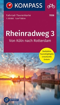 Abbildung von: KOMPASS Fahrrad-Tourenkarte Rheinradweg 3, von Köln nach Rotterdam 1:50.000 - KOMPASS-Karten
