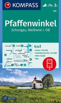 Abbildung von: KOMPASS Wanderkarte 179 Pfaffenwinkel, Schongau, Weilheim i. OB 1:50.000 - KOMPASS-Karten