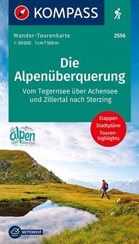Abbildung von: KOMPASS Wander-Tourenkarte Die Alpenüberquerung 1:50.000 - KOMPASS-Karten