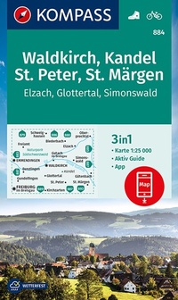 Abbildung von: KOMPASS Wanderkarte 884 Waldkirch, Kandel, St.Peter, St. Märgen 1:25.000 - KOMPASS-Karten