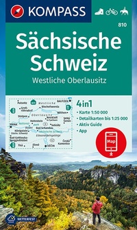 Abbildung von: KOMPASS Wanderkarte 810 Sächsische Schweiz, Westliche Oberlausitz 1:50.000 - KOMPASS-Karten