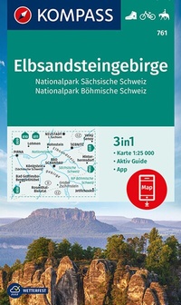 Abbildung von: KOMPASS Wanderkarte 761 Elbsandsteingebirge, Nationalpark Sächsische Schweiz, Nationalpark Böhmische Schweiz 1:25.000 - KOMPASS-Karten