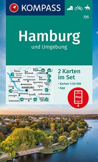 Abbildung von: KOMPASS Wanderkarten-Set 725 Hamburg und Umgebung (2 Karten) 1:50.000 - KOMPASS-Karten