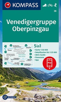 Abbildung von: KOMPASS Wanderkarte 38 Venedigergruppe; Oberpinzgau 1:50.000 - KOMPASS-Karten