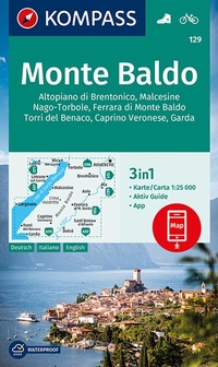 Abbildung von: KOMPASS Wanderkarte 129 Monte Baldo 1:25.000 - KOMPASS-Karten