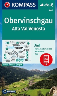 Abbildung von: KOMPASS Wanderkarte 041 Obervinschgau, Alta Val Venosta 1:25.000 - KOMPASS-Karten