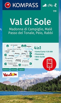 Abbildung von: KOMPASS Wanderkarte 119 Val di Sole, Madonna di Campiglio, Malè, Passo del Tonale, Peio, Rabbi 1:35.000 - KOMPASS-Karten