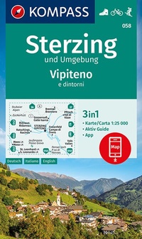 Abbildung von: KOMPASS Wanderkarte 058 Sterzing und Umgebung, Vipteno e dintorni 1:25.000 - KOMPASS-Karten