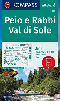 Abbildung von: KOMPASS Wanderkarte 095 Peio e Rabbi, Val di Sole 1:25.000 - KOMPASS-Karten