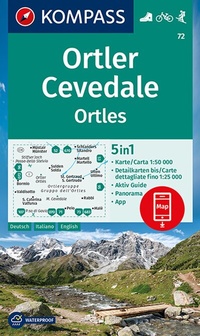 Abbildung von: KOMPASS Wanderkarte 72 Ortler/Ortles, Cevedale 1:50.000 - KOMPASS-Karten