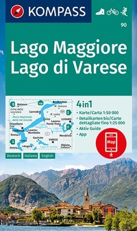 Abbildung von: KOMPASS Wanderkarte 90 Lago Maggiore, Lago di Varese 1:50.000 - KOMPASS-Karten