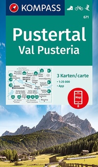 Abbildung von: KOMPASS Wanderkarten-Set 671 Pustertal, Val Pusteria (3 Karten) 1:25.000 - KOMPASS-Karten