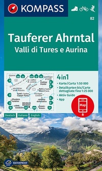 Abbildung von: KOMPASS Wanderkarte 82 Tauferer Ahrntal, Valle di Tures e Aurina 1:50.000 - KOMPASS-Karten