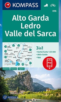 Abbildung von: KOMPASS Wanderkarte 096 Alto Garda, Ledro, Valle del Sarca 1:25.000 - KOMPASS-Karten