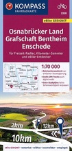Cover: KOMPASS Fahrradkarte 3358 Osnabr&uuml;cker Land, Grafschaft Bentheim, Enschede 1:70.000 - KOMPASS-Karten