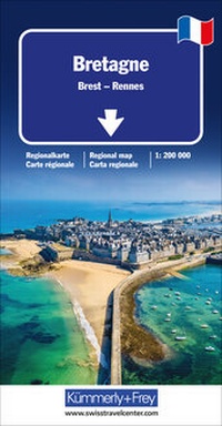 Abbildung von: Bretagne Regionalkarte Frankreich 1:200 000 - Kümmerly+Frey