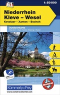 Cover: K&uuml;mmerly+Frey Outdoorkarte Deutschland 61 Niederrhein, Kleve, Wesel 1:50.000 - Hallwag K&uuml;mmerly+Frey