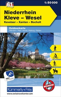 Abbildung von: Kümmerly+Frey Outdoorkarte Deutschland 61 Niederrhein, Kleve, Wesel 1:50.000 - Hallwag Kümmerly+Frey