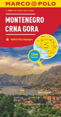 Abbildung von: MARCO POLO Länderkarte Montenegro 1:250.000 - MARCO POLO ein Imprint von MAIRDUMONT