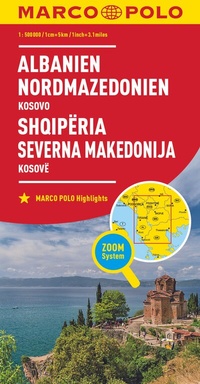 Abbildung von: MARCO POLO Länderkarte Albanien, Nordmazedonien 1:500.000 - MARCO POLO ein Imprint von MAIRDUMONT