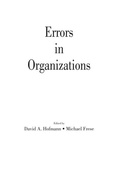 Cover: Errors in Organizations - Routledge