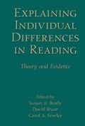 Cover: Explaining Individual Differences in Reading - Psychology Press Ltd
