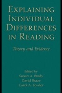 Abbildung von: Explaining Individual Differences in Reading - Psychology Press Ltd