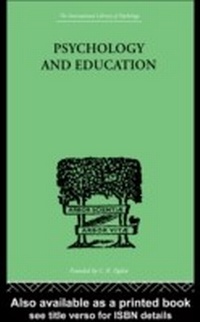 Bild: Psychology And Education - Routledge