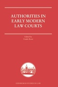 Cover: Authorities in Early Modern Law Courts - Edinburgh University Press
