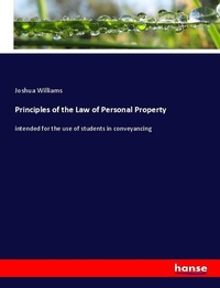 Enlarge image Cover: Principles of the Law of Personal Property - Hansebooks