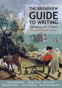 Enlarge image Cover: The Broadview Guide to Writing - Seventh Canadian Edition - Broadview Press Ltd