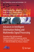 Cover: Advances in Intelligent Information Hiding and Multimedia Signal Processing - Springer
