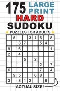 Cover: 175 Large Print Hard Sudoku Puzzles for Adults - Engage Books