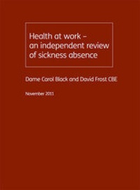 Enlarge image Cover: Health at Work - an Independent Review of Sickness Absence - TSO