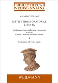 Cover: M. Fabi Quintiliani Institutionis oratoriae liber IX - Weidmannsche Hildesheim