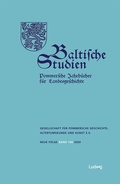 Cover: Baltische Studien, Pommersche Jahrb&uuml;cher f&uuml;r Landesgeschichte. Band 106 NF - Verlag Ludwig