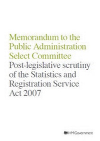 Abbildung von: Memorandum to the Public Administration Select Committee - TSO