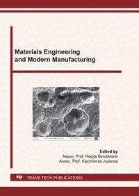 Enlarge image Cover: Materials Engineering and Modern Manufacturing - Trans Tech Publications Ltd